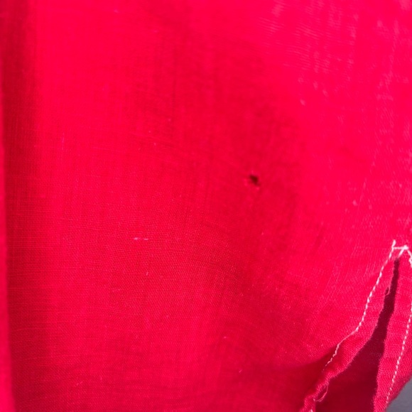 VINTAGE Made in India 100% Cotton Red Short Sleeve Button Up Top w/ Cherries SzM - Picture 11 of 15